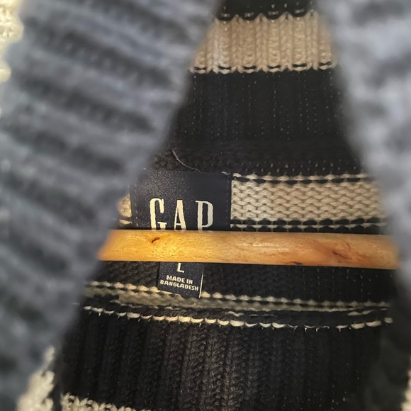 Gap Navy Striped Turtleneck Sweater - Picture 7 of 9